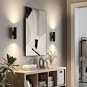 Deko-Light Luminaria de pared CAN UP & DOWN Arriba-Abajo, de 2 llamas, rígido GU10 IP20, negro