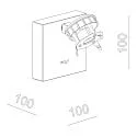 Luminaria para leer CAN TILT SQUARE BASE MIX'N MATCH 1/3 angular, con interruptor, sin pantalla, giro cardánico GU10 IP20