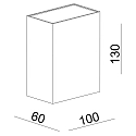 Deko-Light Luminaria de pared CAN SQUARE UP OR  DOWN de 1 llama, angular GU10 IP20, blanco