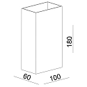 Deko-Light Luminaria de pared CAN SQUARE UP&DOWN de 2 llamas, angular GU10 IP20, blanco