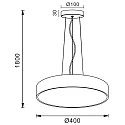 Deko-Light pendant luminaire MENKAR 40 IP20, silver
