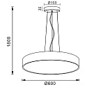 pendant luminaire MENKAR 60 IP20, white