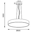Deko-Light Luminaria colgante MENKAR 80 IP20, blanco