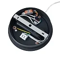 Deko-Light Luminaria colgante redondo IP40, transparente, negro intenso regulable