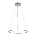 Deko-Light Luminaria colgante redondo IP40, gris, transparente regulable