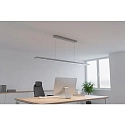 Luminaria colgante OFFICE THREE STANDARD UP AND DOWN controlable por DALI, directo / indirecto IP20, mate