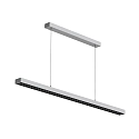 Luminaria colgante OFFICE THREE STANDARD UP AND DOWN controlable por DALI, directo / indirecto IP20, gris claro, mate