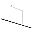 Luminaria colgante OFFICE THREE PRO UP AND DOWN controlable por DALI, directo / indirecto IP20, gris claro, mate