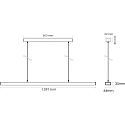 Deko-Light Luminaria colgante OFFICE THREE PRO UP AND DOWN controlable por DALI, directo / indirecto IP20, mate, blanco tráfico regulable