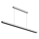 Luminaria colgante OFFICE THREE PRO UP AND DOWN controlable por DALI, directo / indirecto IP20, gris claro, mate
