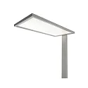 Deko-Light Luminaria de pedestal OFFICE ONE TRANSPARENT para estación de trabajo VDU IP20, claro, satinado, plata regulable