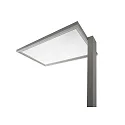 Deko-Light Luminaria de pedestal OFFICE ONE TRANSPARENT para estación de trabajo VDU IP20, claro, satinado, plata regulable