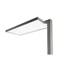 Deko-Light Luminaria de pedestal OFFICE ONE para estación de trabajo VDU IP20, satinado, blanco regulable