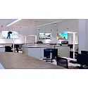 Deko-Light Luminaria de pedestal OFFICE ONE para estación de trabajo VDU IP20, satinado, blanco regulable