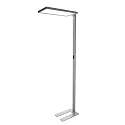 Deko-Light Luminaria de pedestal OFFICE ONE para estación de trabajo VDU IP20, satinado, blanco regulable