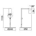 Deko-Light Luminaria de pedestal CAN TILT con enchufe, conmutable, giro cardánico GU10 IP20, negro 