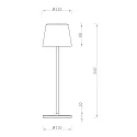 Deko-Light battery table lamp CANIS CCT Switch, with touch dimmer, without charger IP65, beige, mat dimmable