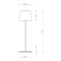 Deko-Light battery table lamp CANIS CCT Switch, with touch dimmer, without charger IP65, mat, greygreen dimmable