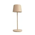 battery table lamp CANIS MINI CCT Switch, with touch dimmer, without charger IP65, beige, mat dimmable