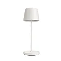 battery table lamp CANIS MINI CCT Switch, with touch dimmer, without charger IP65, mat, traffic white dimmable