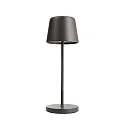 battery table lamp CANIS MINI CCT Switch, with touch dimmer, without charger IP65, dark grey, mat dimmable