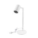 Luminaria de mesa CAN TILT con enchufe, conmutable, giro cardánico GU10 IP20, blanco 