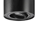Luminaria de techo BENGALA ROUND cilíndrico, ajustable GU10 IP20, negro regulable