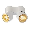 Deko-Light LED ceiling luminaire UNI II DOUBLE, 18W 3000K 1350lm 35°, dimmable, white