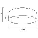 Deko-Light Luminaria de techo SCULPTORIS 60 CCT DIM CCT Switch, retroceder IP20, mate, blanco tráfico regulable
