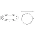 Deko-Light Luminaria de pared y techo MEROPE 60 IP20, plata