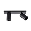 Deko-Light Luminaria de techo CAN TILT SQUARE 30.5CM de 2 llamas, angular, giro cardánico GU10 IP20, negro