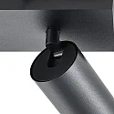 Deko-Light Luminaria de techo CAN TILT SQUARE 30.5CM de 2 llamas, angular, giro cardánico GU10 IP20, negro