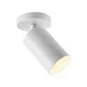 Deko-Light Luminaria de techo CAN TILT ROUND BASE Ø 8CM MIX‘N MATCH de 1 llama, redondo, sin pantalla, giro cardánico GU10 IP20, blanco