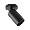Deko-Light Luminaria de techo CAN TILT ROUND BASE Ø 8CM MIX‘N MATCH de 1 llama, redondo, sin pantalla, giro cardánico GU10 IP20, negro