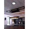 Deko-Light Luminaria empotrable para techos ZAURAK 300 redondo, constante de voltaje IP44, negro, plata, blanco 