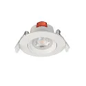 Deko-Light Luz downlight SMD-68-230V-ROUND giratorio, versión incorporada IP20, blanco tráfico regulable