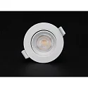 Deko-Light Luz downlight SMD-68-230V-ROUND giratorio, versión incorporada IP20, blanco tráfico regulable