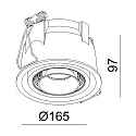 Deko-Light Luminaria empotrable para techos UNI II MAX TILT 700MA 2 polos, corriente constante, giro cardánico IP20, blanco regulable
