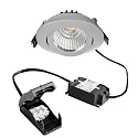 Deko-Light Proyector empotrado DIONE IP20 giratorio, con cable a través de IP20, plata regulable