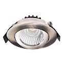 Deko-Light Proyector empotrado DIONE IP20 giratorio, con cable a través de IP20, níquel cepillado regulable