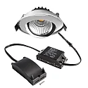 recessed spotlight DIONE IP20 swivelling, wired through IP20, chrome dimmable