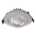 Deko-Light Proyector empotrado DIONE IP20 giratorio, con cable a través de IP20, plata regulable