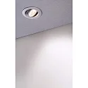 Deko-Light Proyector empotrado DIONE IP20 DTW 930-918 giratorio, Dim-To-Warm, con cable a través de IP20, plata regulable