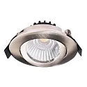 Deko-Light Proyector empotrado DIONE IP20 DTW 930-918 giratorio, Dim-To-Warm, con cable a través de IP20, níquel cepillado regulable