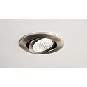 Deko-Light Proyector empotrado DIONE IP20 DTW 930-918 giratorio, Dim-To-Warm, con cable a través de IP20, níquel cepillado regulable