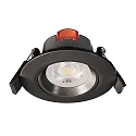 Luz downlight SMD-68-230V-ROUND giratorio, versión incorporada IP20, tráfico negro regulable