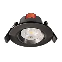 Luz downlight SMD-68-230V-ROUND giratorio, versión incorporada IP20, tráfico negro regulable