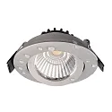 Deko-Light Proyector empotrado DIONE IP44 DIM 827 giratorio, con cable a través de IP44, plata regulable