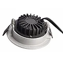 Deko-Light Proyector empotrado DIONE IP44 DIM 827 giratorio, con cable a través de IP44, plata regulable