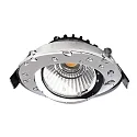 Deko-Light Proyector empotrado DIONE IP44 DIM 827 giratorio, con cable a través de IP44, cromo regulable